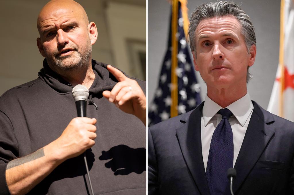 Fetterman accuses Newsom of not having the âguts to announceâ heâs running for president